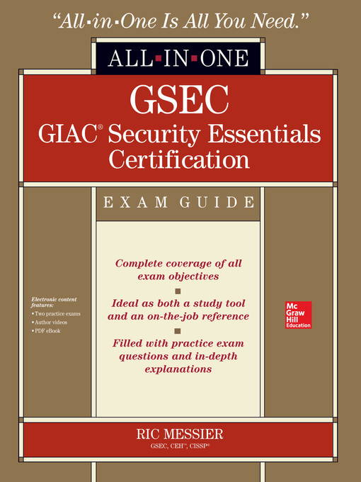 Title details for GSEC GIAC Security Essentials Certification All-in-One Exam Guide by Ric Messier - Available